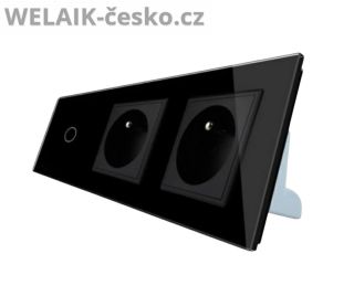 Styl a funkčnost v jednom Černý set s dotykovým vypínačem a dvojicí zásuvek FR dodá vašemu interiéru moderní vzhled a...
