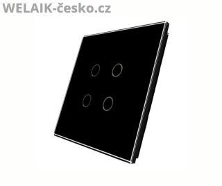 Proměňte obyčejné ovládání světel v designový zážitek. Tento černý skleněný panel 4/0 působí luxusně, minimalisticky a...